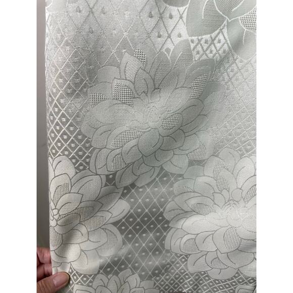 Talbots Shimmery Champagne Ivory Silver Floral Jacquard Long Line Jacket Size 8 - Picture 4 of 8